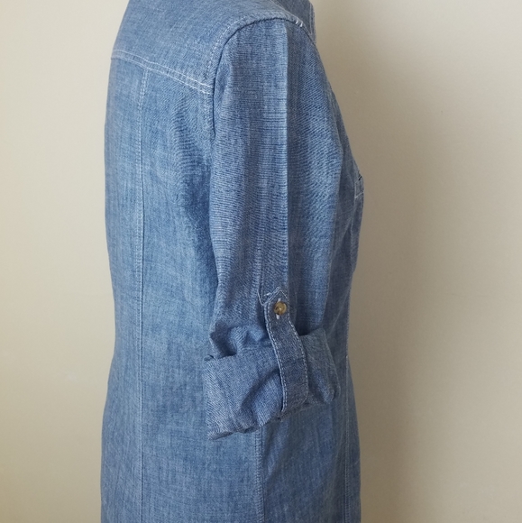 Brooks Brothers Chambray Shirt Dress Size 8 - Picture 5 of 8